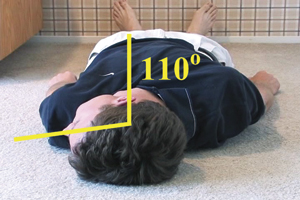 Image from golf strech DVD showing neck rotation